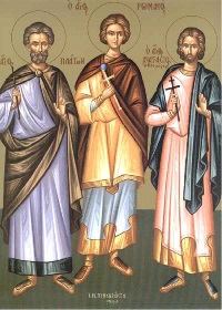 18 Kasım. Kutsal şehitler Plato ve Romanos