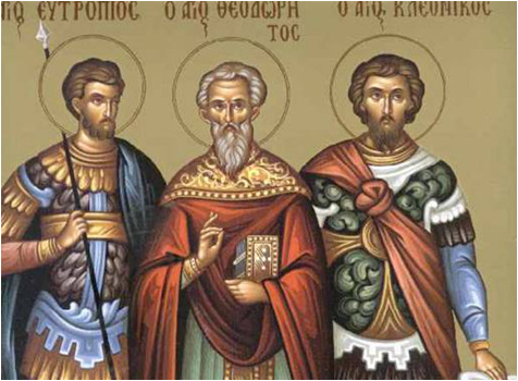 3 Mart Kutsal Şehitler Evtropiyus, Kleonikus ve Vasiliskus 