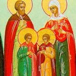 19 Mart Mübarek Şehitler Subay Kladius, eşi Hilaria ve oğulları Jason ile Maurus